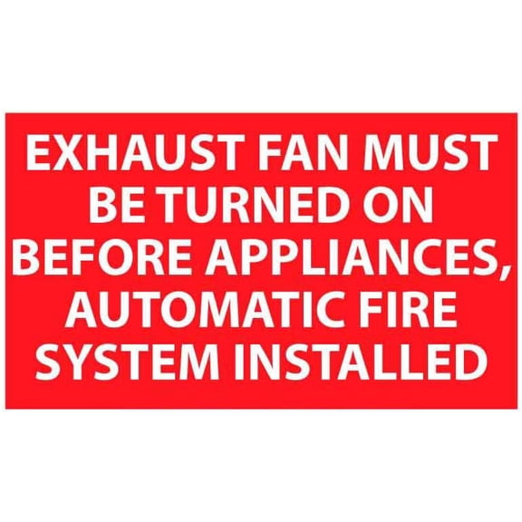 Exhaust Fan Must Be Turned On Before Appliances Sign Metal Sign 8x12 Inch for Security Use