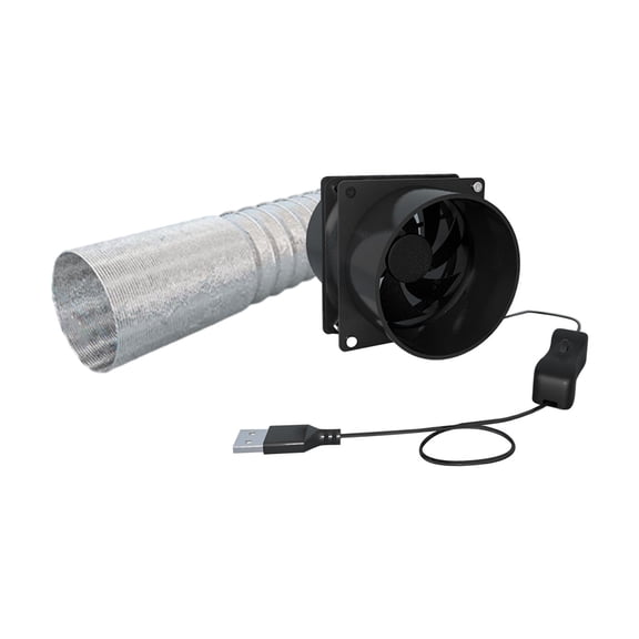 Exhaust Fan Ventilator Fans Chicken Coop Energy Saving Extractor Pipe Fan Portable Ventilator for Window Laundry Room Kitchen Dual Fan 3M Tube