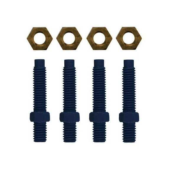 Exhaust Flange Stud and Nut - Compatible with 2003 - 2019 Ford E-450 Super Duty 6.8L V10 2004 2005 2006 2007 2008 2009 2010 2011 2012 2013 2014 2015 2016 2017 2018