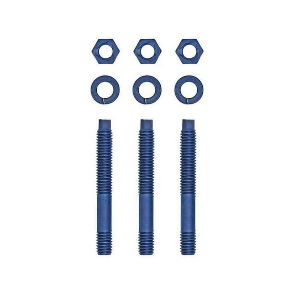 Exhaust Flange Stud and Nut - Compatible with 1988 - 2000 Chevy C2500 1989 1990 1991 1992 1993 1994 1995 1996 1997 1998 1999
