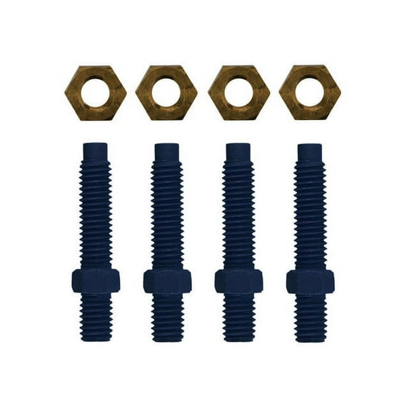 Exhaust Flange Stud and Nut - Compatible with 1999 - 2004 Ford F-350 Super Duty 6.8L V10 2000 2001 2002 2003