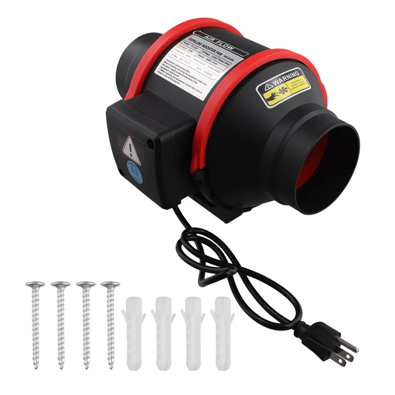 Exhaust Flue Fan 100mm Speed Control Mixed Flow Inline Fan High