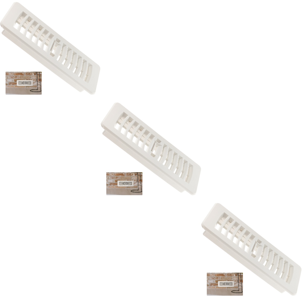 Exhaust Grill 3 Pack Floor Vent Cover for HVAC System Adjustable