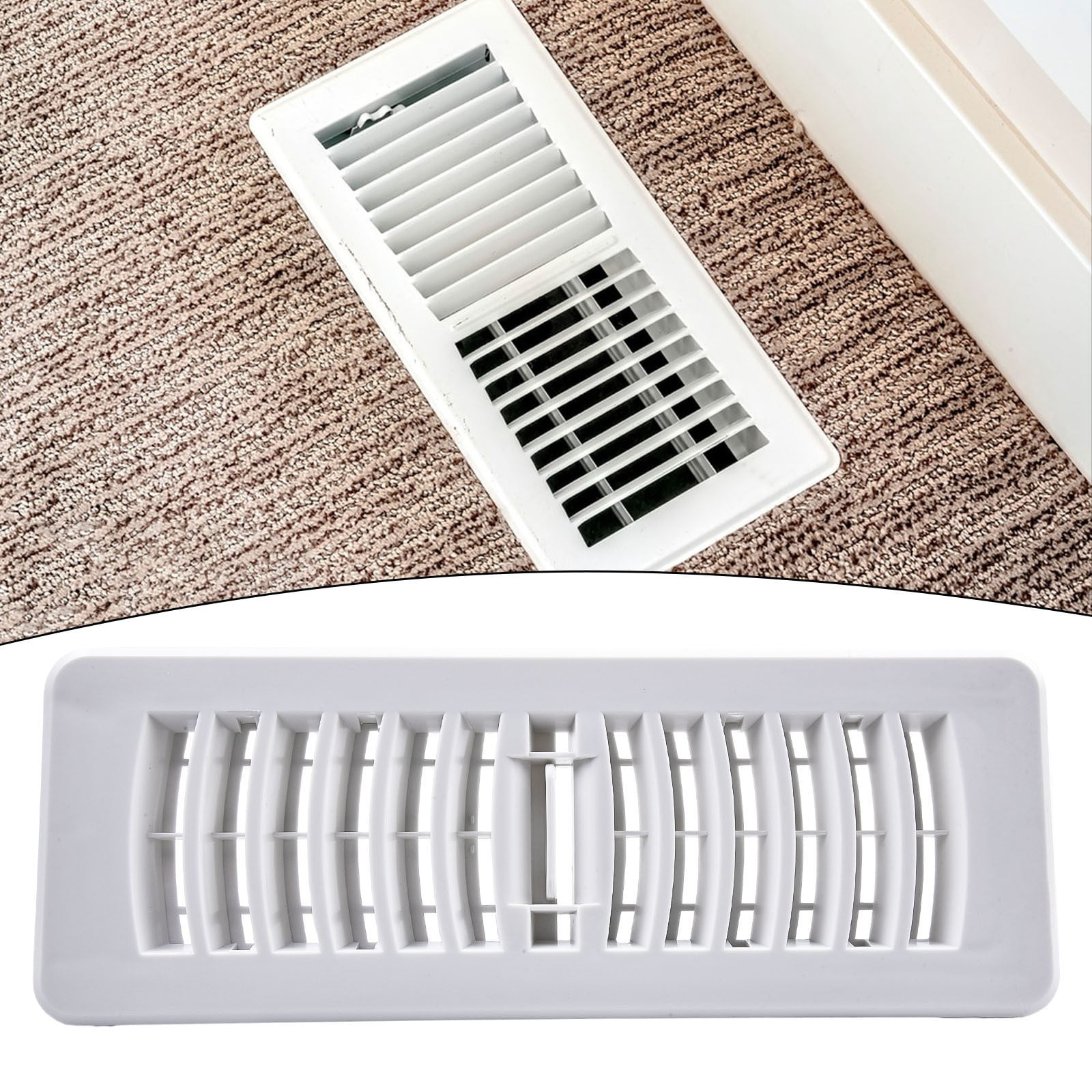 Exhaust Grill Floor Register Vent Ventilation Cover Plastic Air Vents 3 ...