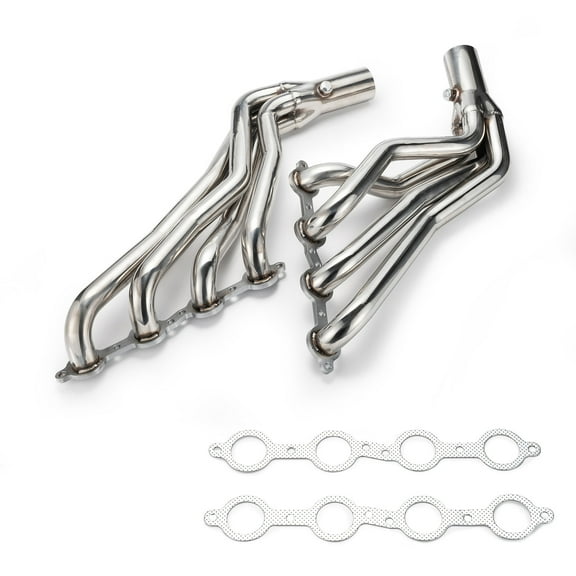 Exhaust Header For Chevy GMC 07-14 4.8/5.3/6.0L Long Tube Stainless Steel Header