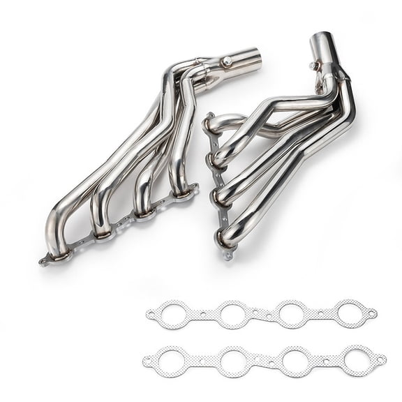 Exhaust Header For Chevy GMC 07-14 4.8/5.3/6.0L Long Tube Stainless Steel Header