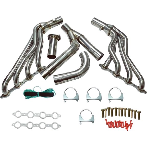 Exhaust Header Kit for GMC Sierra & Chevy Silverado Tahoe 4.8 5.3 6.0L