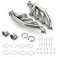 thumbnail image 1 of Exhaust Header for LS1 LS6 LSX GM V8+Elbows T3 T4 to 3.0" V Band, 1 of 8