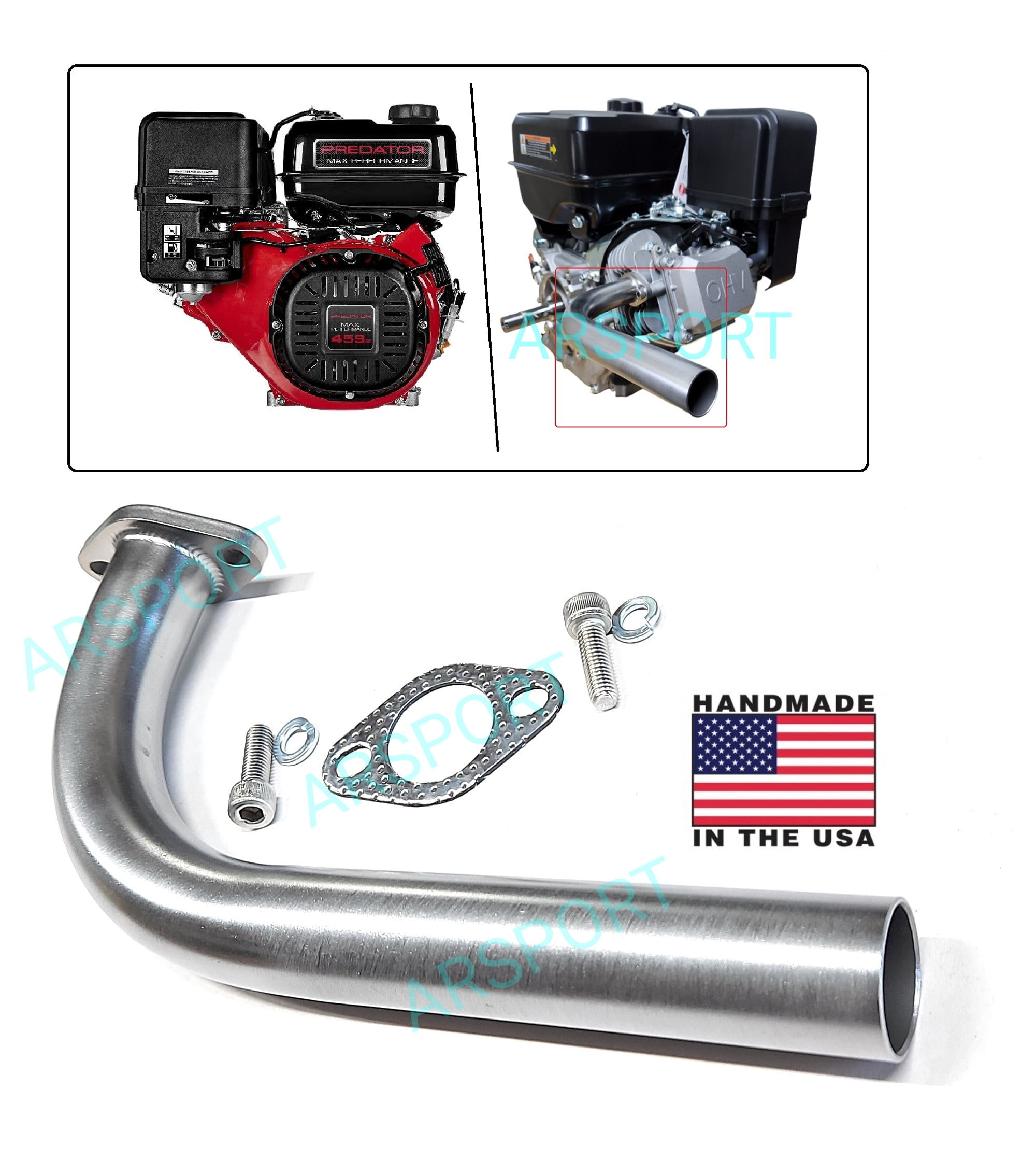 Exhaust Header pipe for Predator Max 459cc, Duromax XP16HPE & Duromax
