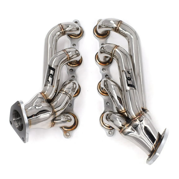 Exhaust Headers 1-3/4 in. Stainless Steel Polished Finish for 2003-2006 Silverado Sierra Suburban 1500 1500HD 2500 2500HD 6.0L V8