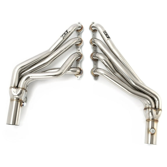 Exhaust Headers 1-3/4" x 3" 304 Stainless Steel Polished Finish for 1999-2006 Silverado Sierra Suburban Tahoe Yukon 4.8L 5.3L 6.0L V8