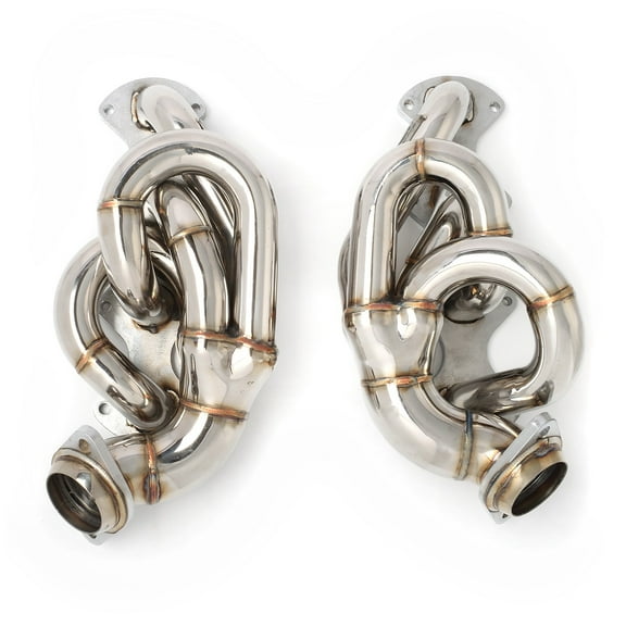 Exhaust Headers 1-5/8 x 2-1/2 in. 304 Stainless Steel Polished Finish for 2005-2010 Mustang GT Bullitt 4.6L Modular V8 SOHC
