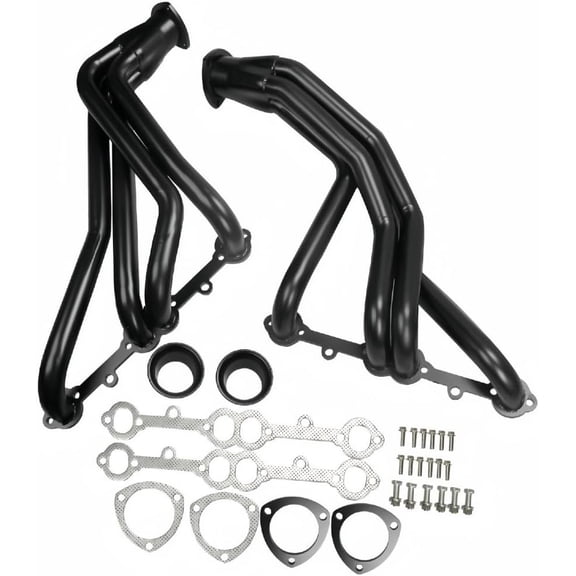 Exhaust Headers kit For Chevy Corvette C2 C3 1963-1982 5.7L V8 305 327 350 | Fit For 1963-1982 Chevy Corvette Exhaust Headers Manifold Black Strength Steel