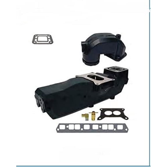 Exhaust Intake Manifold Riser Elbow Compatible with Volvo Penta 1992-2009 3858870 OMC GM 986985 3.0L by FASWORX