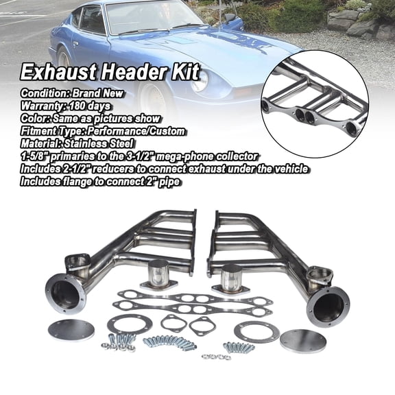 Exhaust Manifold Header 265-400 Fit For Chevy Lake Style SBC V8 Small Block