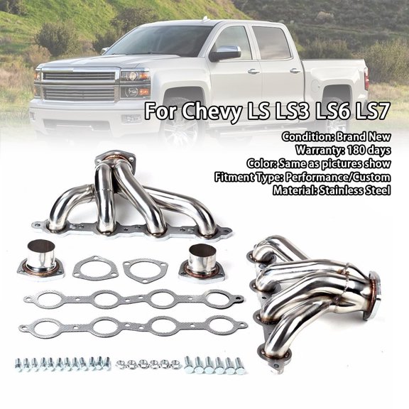 Exhaust Manifold Header Fit For Chevy LS LS3 LS6 LS7