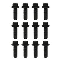 Exhaust Manifold Header Flange Bolts Replacement for GM Chevrolet LS & LT Engines, LS1 LS2 LS3 LSX - 551696 (12pk, Black)