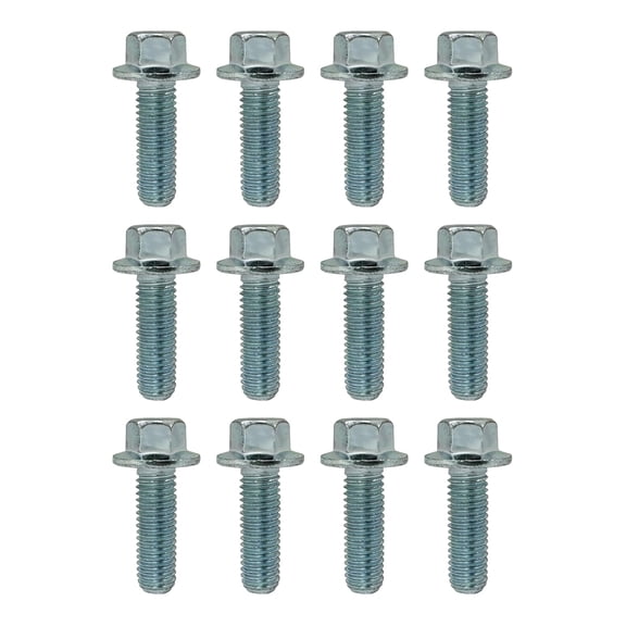 Exhaust Manifold Header Flange Bolts Replacement for GM Chevrolet LS & LT Engines, LS1 LS2 LS3 LSX - 551696 (12pk, Zinc)
