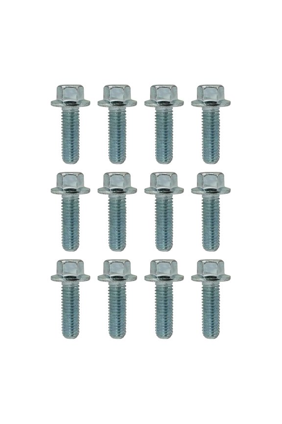Exhaust Manifold Header Flange Bolts Replacement for GM Chevrolet LS & LT Engines, LS1 LS2 LS3 LSX - 551696 (12pk, Zinc)