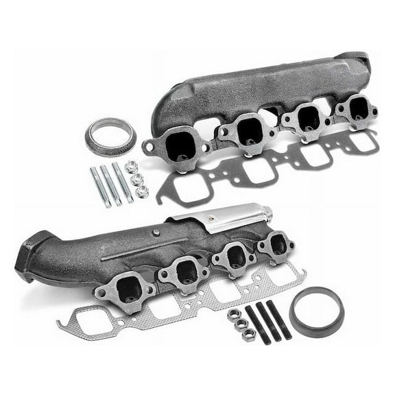 Exhaust Manifold Kit 2 - Compatible with 1991 - 1995 Chevy K2500 7.4L V8 1992 1993 1994