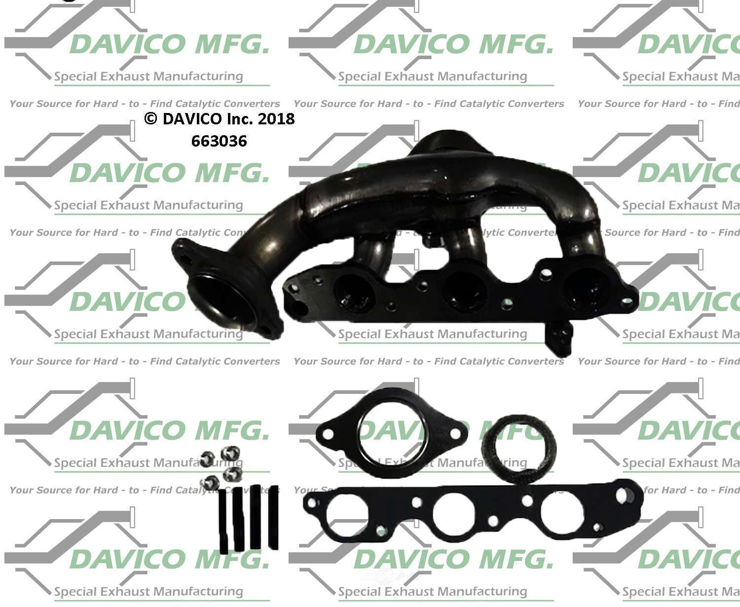 Davico Mfg 663036 Stand alone Exact-Fit exhaust manifold