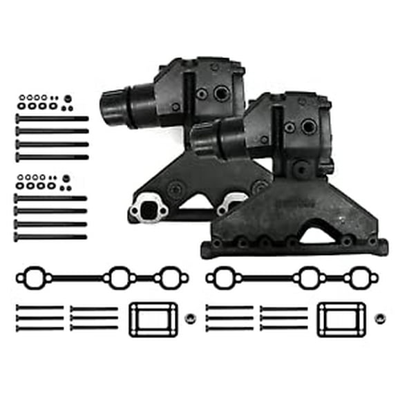 Exhaust Manifold Riser/ Elbow Kit Compatible with Volvo Penta GM 4.3L Engines by FASWORX