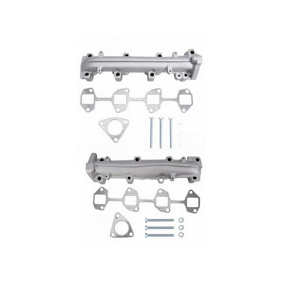 Exhaust Manifold Set 2 Piece - Compatible with 2007 Chevy Silverado 2500 HD Classic 6.6L V8