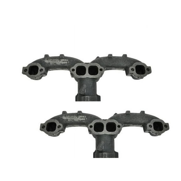 Exhaust Manifold Set 2 Piece Set - Compatible with 1970 - 1972 GMC Jimmy 4WD 1971