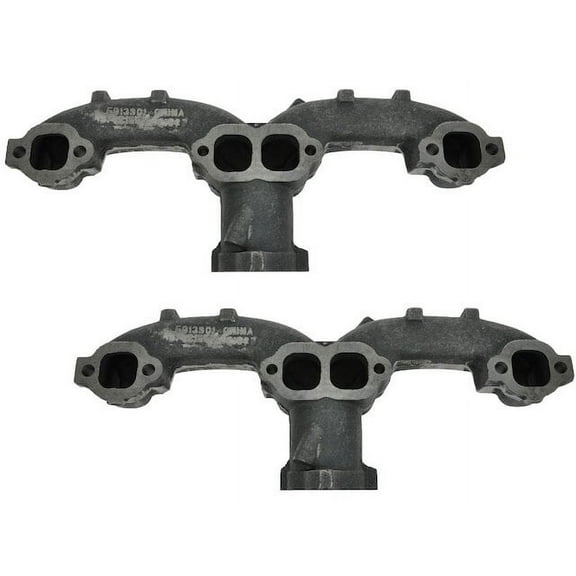 Exhaust Manifold Set 2 Piece Set - Compatible with 1972 - 1980 Chevy Corvette 5.7L V8 1973 1974 1975 1976 1977 1978 1979