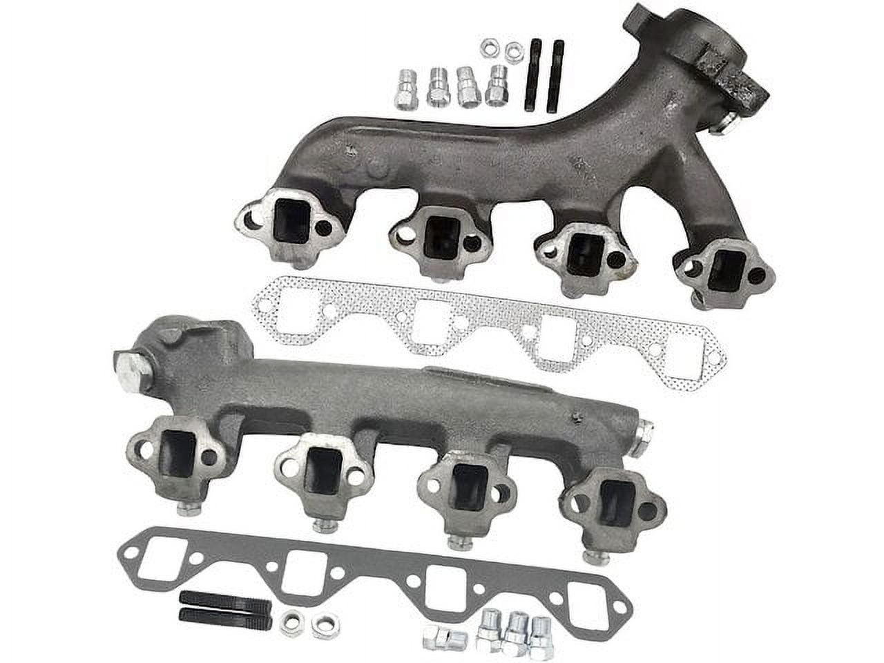 Exhaust Manifold Set - Compatible with 1988 - 1996 Ford F-150 5.8L V8 1989 1990 1991 1992 1993 1994 1995