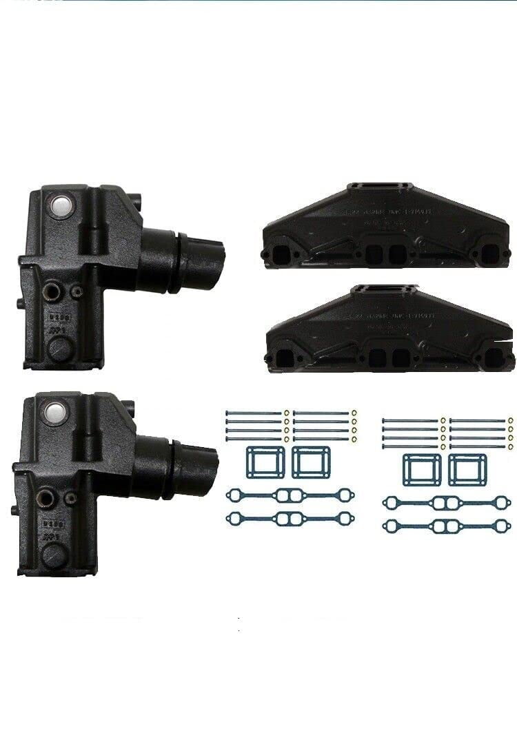 Exhaust Manifold Set with Risers/Elbows for Volvo Penta 5.0L, 5.7L 1992 Exhaust Manifold Set with Risers/Elbows for Volvo Penta 5.0L, 5.7L 1992