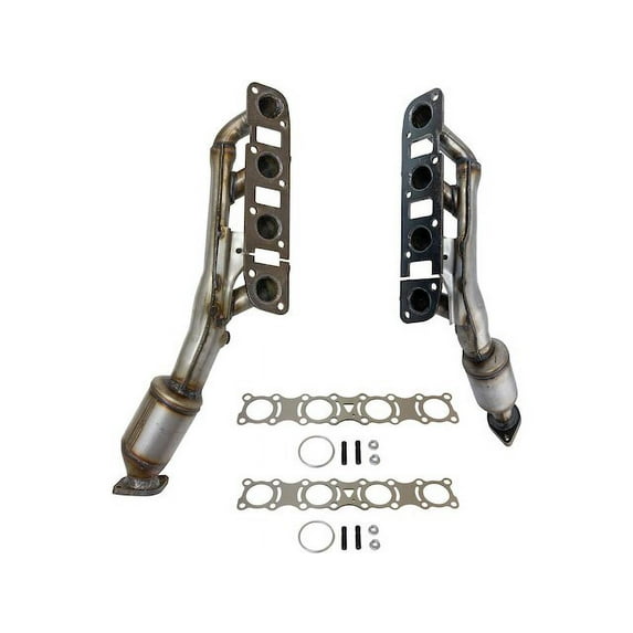 Exhaust Manifold with Integrated Catalytic Converter Set 2 Piece Set - Compatible with 2017 - 2021 Nissan NV2500 5.6L V8 2018 2019 2020