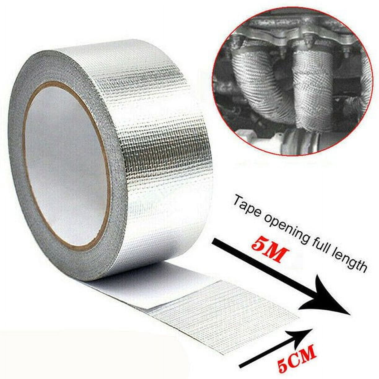Exhaust Manifolds Titanium Heat Wrap Tape Thermal Wrap Silver 5M*5cm 6