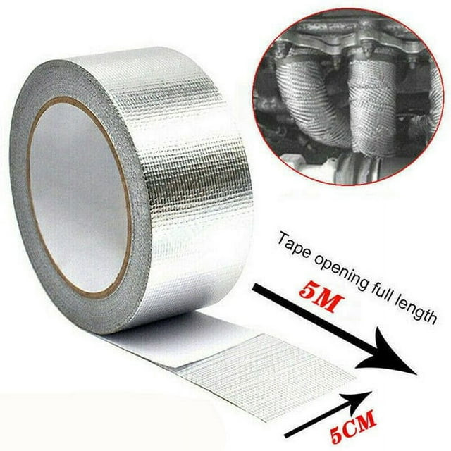 Exhaust Manifolds Titanium Heat Wrap Tape Thermal Wrap Silver 5M*5cm 6