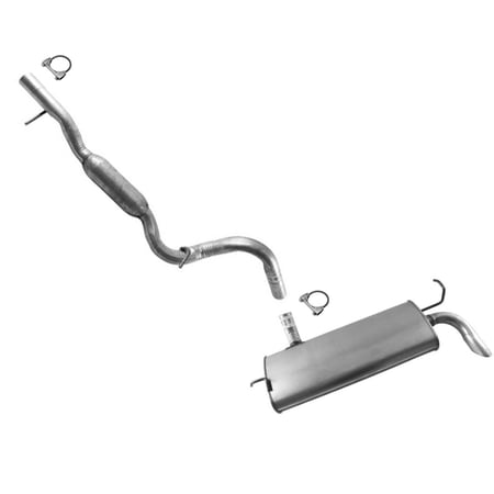 Exhaust Middle Resonator & Muffler For 2012-2017 Jeep Wrangler 3.6L 2 Doors