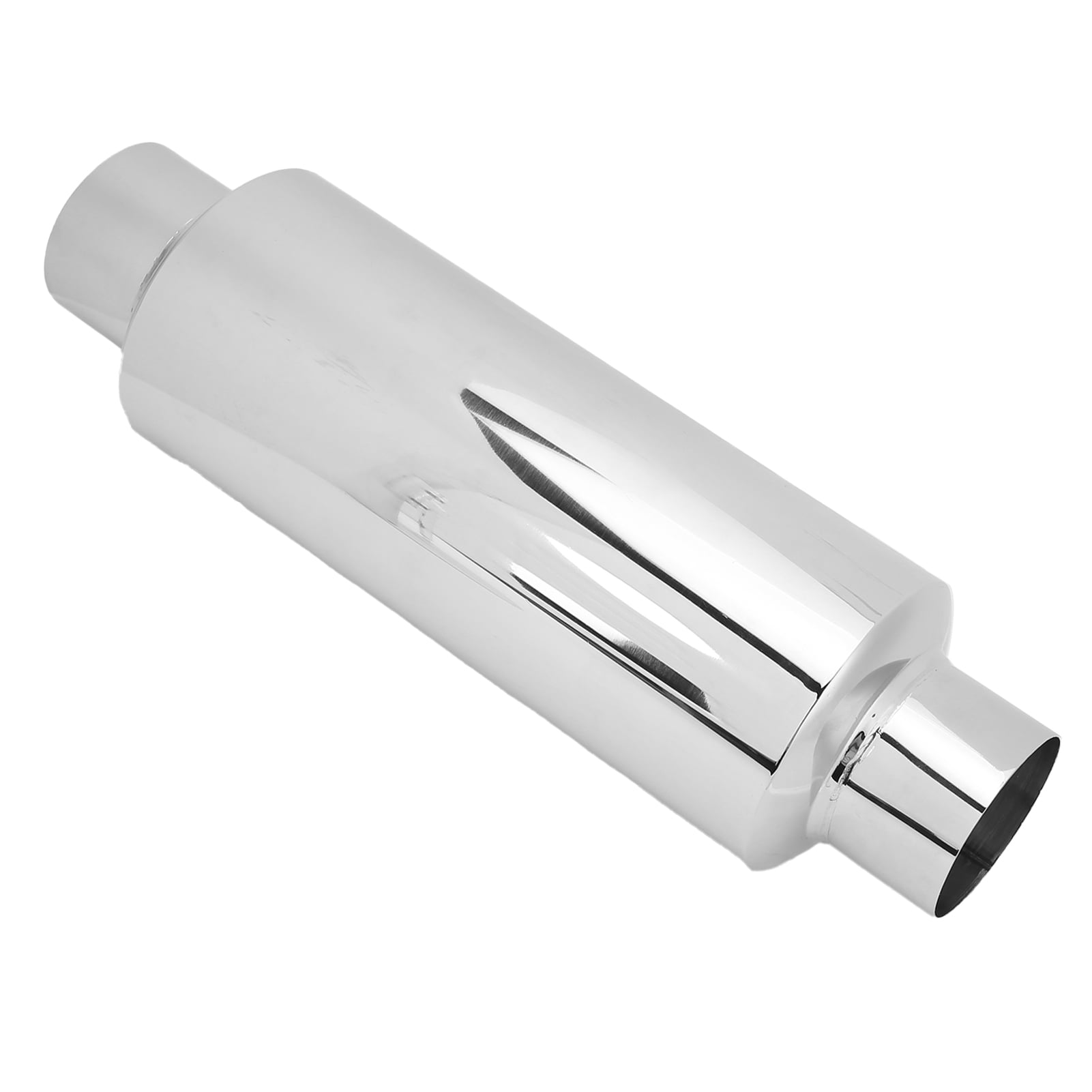 2Pcs Exhaust Muffler Resonator 2.5" In/Out 12" L Universal Silencer - Foto 4