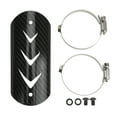 Exhaust Muffler Pipe Protector Stainless Steel Heat Shield Cover Universal for MotorcycleCarbon