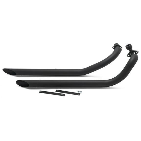 Exhaust Muffler Pipes Matte Silencer for YAMAHA V Star Dragstar XVS 650 Custom 1998-2016 1999 2000 2001 2002 2003 04 05 06 07 08 09 10 11 12 13 14 15 XVS650AT Silverado XVS650 Midnight Custom XVS400