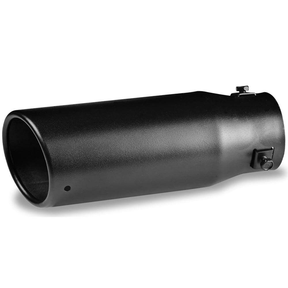 Exhaust Muffler, Stainless Steel Exhaust Tip, Universal Black 8.5