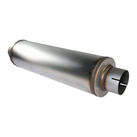 Exhaust Muffler Universal Stainless Steel Muffler Tip Straight-Through Performance for Cars Trucks, 5" Inlet/Outlet, Overall Length 30"