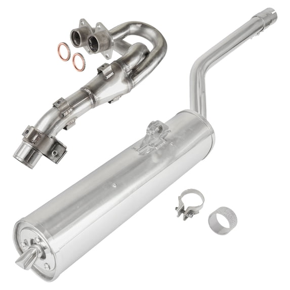 Exhaust Muffler and Pipe w/ Gaskets for Yamaha Grizzly 660 YFM660F 4X4 2002-2008