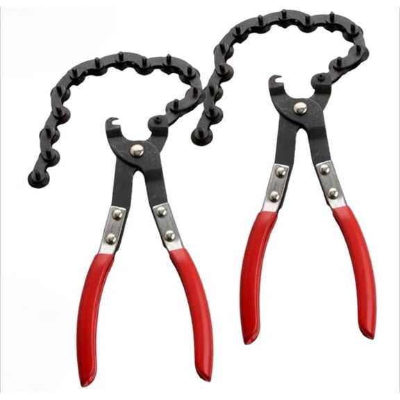 Exhaust Pipe Cutter Chain Plier for Auto Repair, Exhaust Pipe Chain Cutter, Tailpipe Muffler Repair Snip for Carbon Steel, PVC & Copper, One-Handed Rotation for Tight Spaces