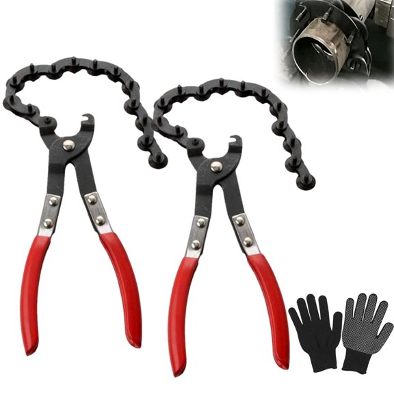 Exhaust Pipe Cutter Chain Plier for Auto Repair, Tail pipe cutting tool, Suitable for use on and off vehicles