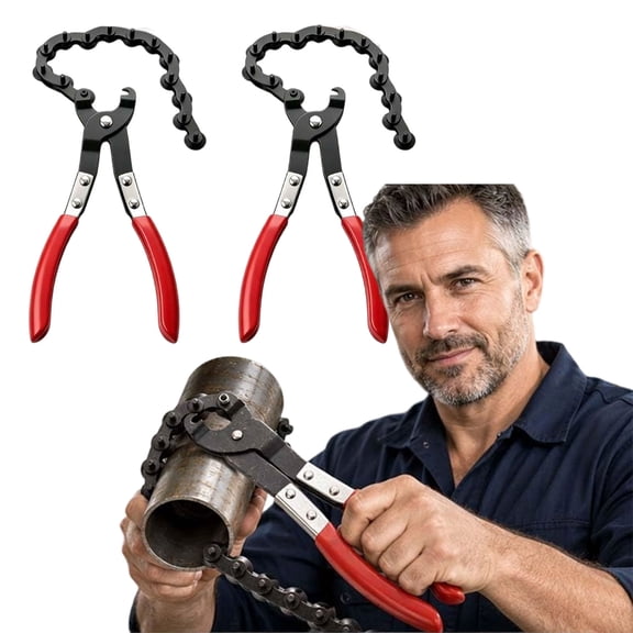 Exhaust Pipe Cutter, Heavy Duty Chain Cutter with Carbon Steel Blades for Tailpipe & Muffler Repair