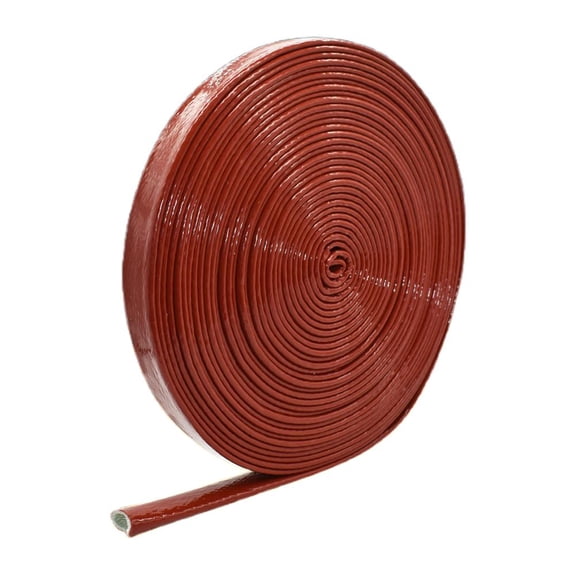 Exhaust Pipe Fire Sleeve 1 Meter, Heat Resistant Silicone Hose, 35mm Inner Diameter Flame Retardant Wrap for Automotive Cables Oil Lines High Temperature Protection