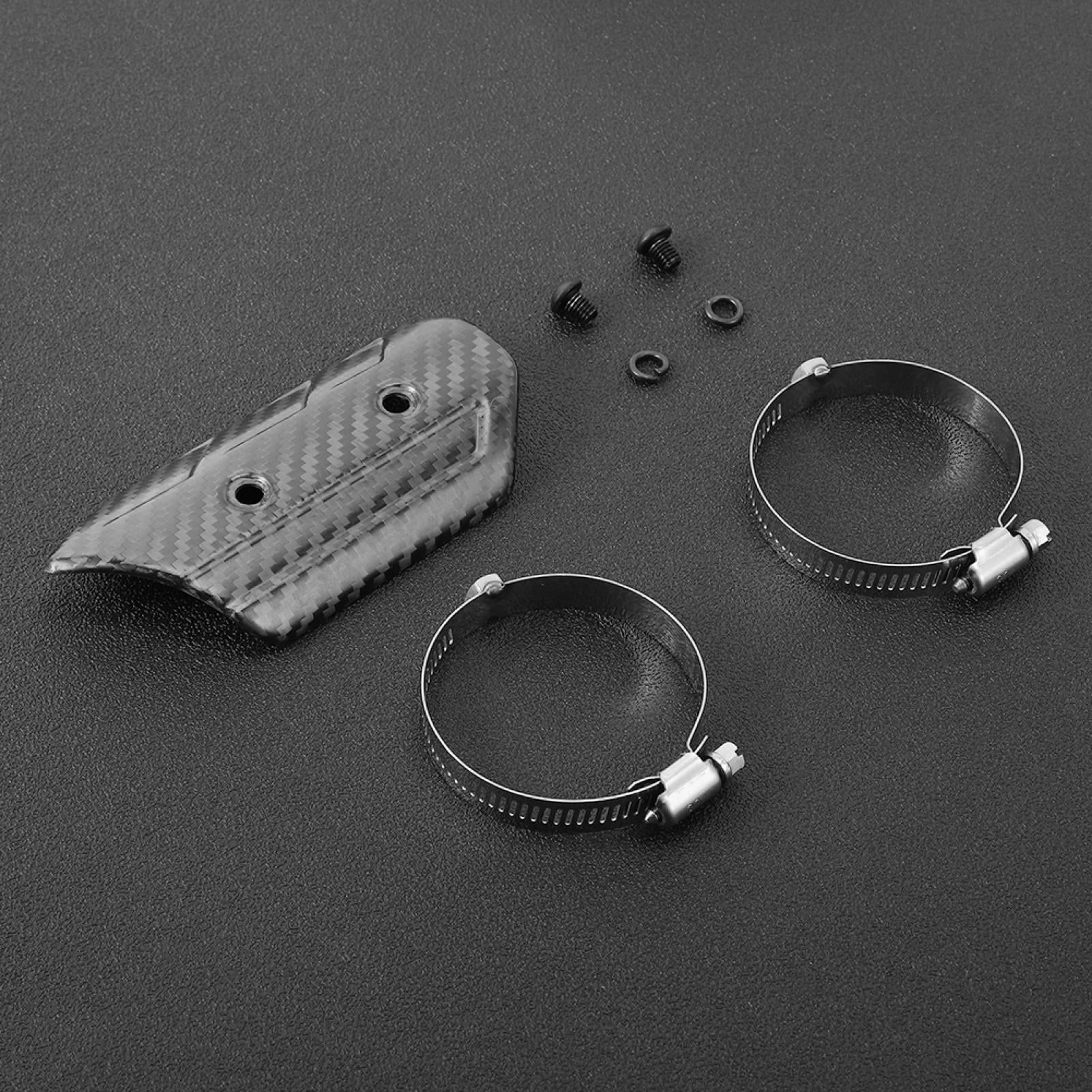 Exhaust Pipe Heat Kit, Dry Carbon Fiber Universal Exhaust MidPipe Heat Kit Cover