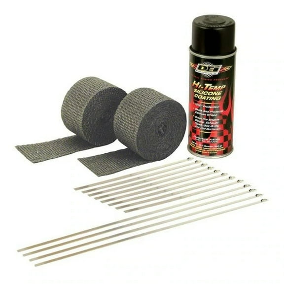 DEI (Design Engineering, Inc.)  901330; Exhaust Pipe Wrap Kit Black Wrap W / Black Coating