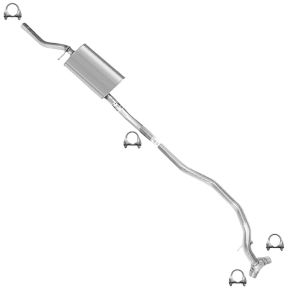 Northeastern Exhaust Stainless Steel Resonator Pipe Fits 2007-2010 Lincoln MKX & Ford Edge 3.5L  Direct-Fit Automotive Replacement | Includes Clamps