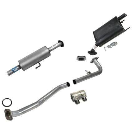 Exhaust Resonator W/ Extension Pipe & Muffler For Toyota Camry 2.5L 2012-2017