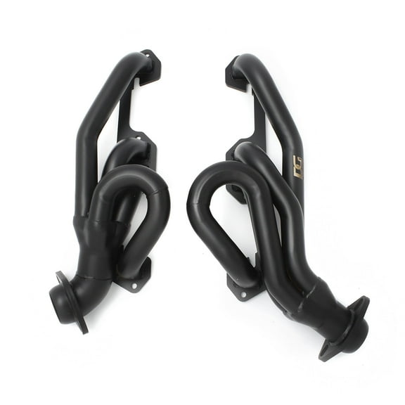 Exhaust Shorty Headers 1-1/2 x 2-1/2 inch. Black Paint for 1996-2002 Dakota Durango Ram 1500 2500 3500 5.2L 5.9L Magnum V8